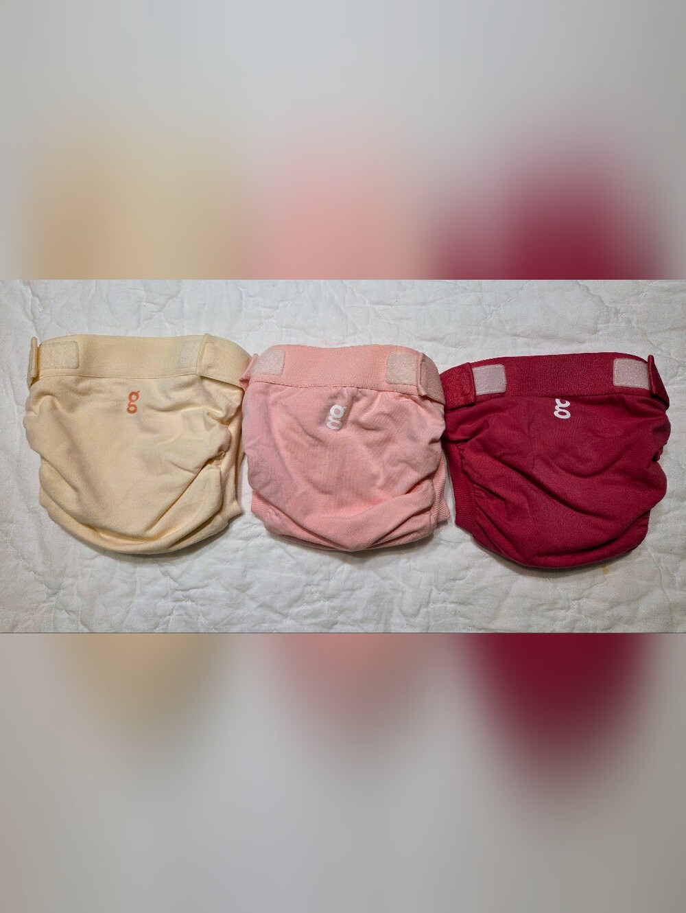 gDiapers Cloth Diaper Covers Set of 3 – Size Large EUC Includes Plastic Liners
